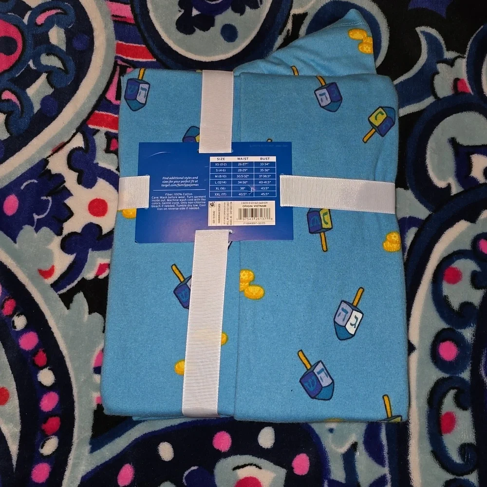 Women's Blue 2-Piece hanukkah Sleep set - Picture 2 of 4